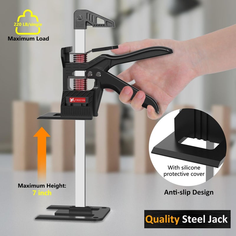 HolaYou Labor Saving Arm Jack(2 Pcs),Height Lifting Device with Portable Bag,Suitable for Door & Window Lifting,Drywall,Tables Lifts etc(13inch) - Image 3